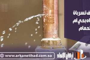 كشف تسربات المياه بحي ام الحمام